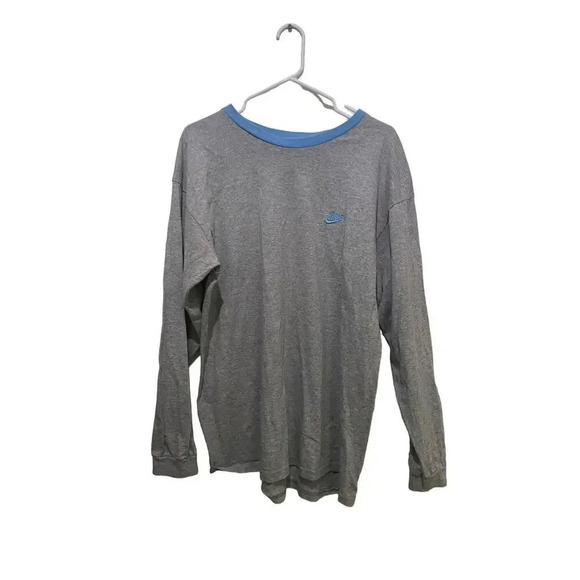 Nike Gray Long Sleeve Crew Neck Pullover Activewear Shirt Size XL - Picture 2 of 6